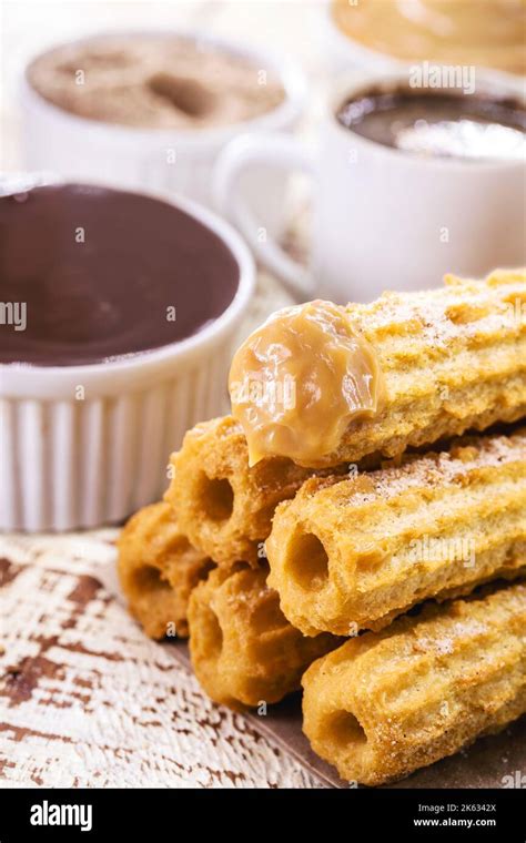 Churros A Typical Fried Sweet From Brazil Mexico And Spain Made From