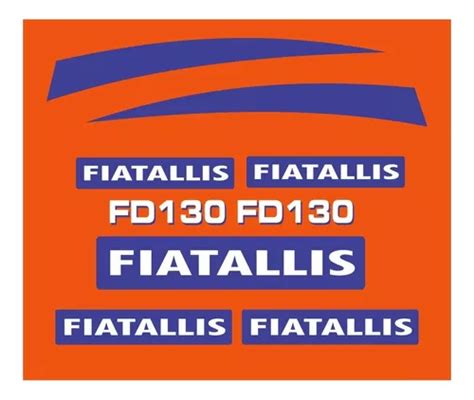 Kit Adesivo Trator De Esteira Compatível Fiatallis Fd130