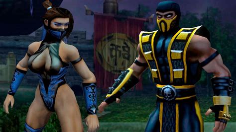 Kitana Vs Scorpion Mortal Kombat Shaolin Monks PS2 YouTube