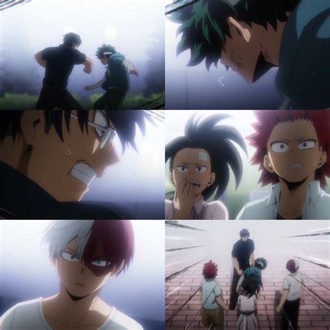 Tenya Iida Midoriya Izuku Yaoyorozu Momo Kirishima Eijirou And Todoroki Shouto Boku No Hero