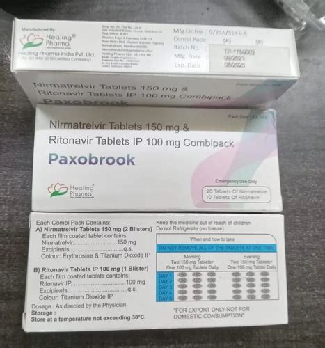 Paxobrook Nirmatrelvir Tablets Mg And Ritonavir Tablets Mg