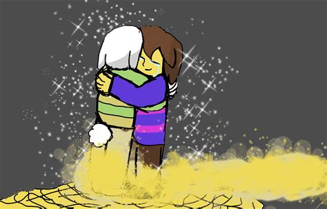 Frisk Hugging Asriel By Toasterwaffle18 On Deviantart