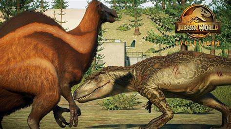 Deinocheirus Vs Albertosaurus Jurassic World Evolution 2 Youtube