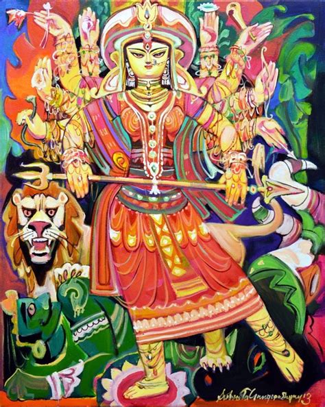 Durga Painting Art Acrylic Painting Gallery Of GODS