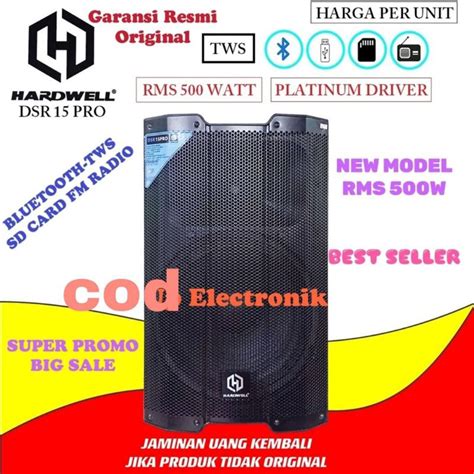 Jual Speaker Aktif Hardwell Dsr 15 Pro Original 15 Inch 1pcs Shopee