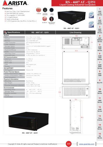 All Arista Catalogs And Technical Brochures