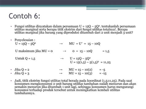 Contoh Soal Marginal Utility Dan Jawaban Contoh Soal Total Utility