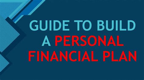 Personal Financial Plan Step By Step Guide Youtube