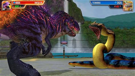 Dinosaur King T Rex Boss Omega Vs Titanoboa Snake Dinosaur Fight