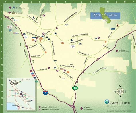 Santa clarita map - Map of santa clarita (California - USA)