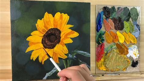 Beauty of Sunflower: Acrylic Painting - Pintando.org