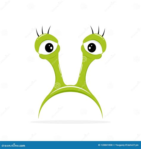 Eyes of a Slug stock vector. Illustration of friendly - 128841008