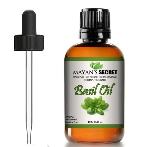 Basil Oil 100 Pure And Naturaltheraputic Grade Essential Oil Huge 4oz Glass Bottle Walmart