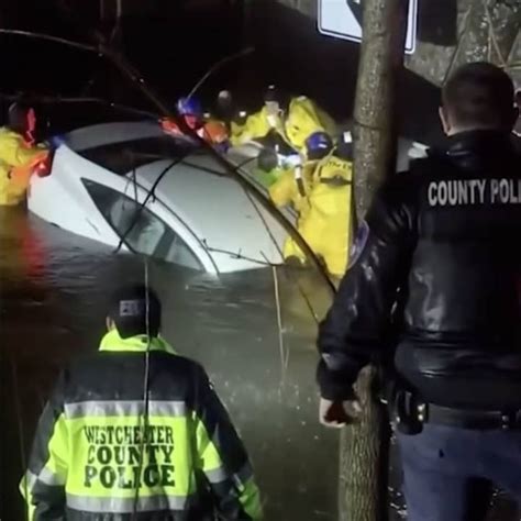 Video Woman Rescued From Submerged Vehicle On Flooded Bronx River