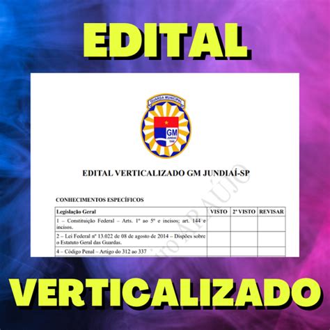 GUARDA MUNICIPAL Jundiaí SP 2023 Edital Verticalizado Ciclo