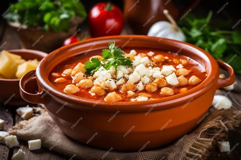 Premium Photo Authentic Mexican Menudo Soup With Hominy