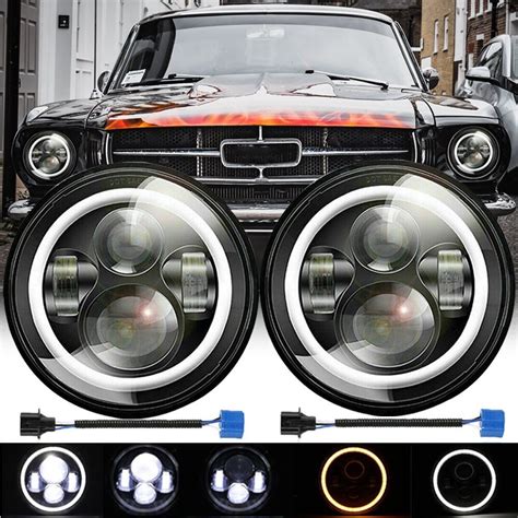 Angel Eyes Headlights Mustang