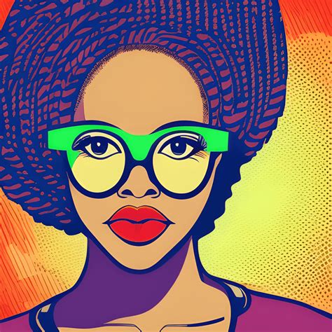 African American Girl Pop Art Graphic · Creative Fabrica