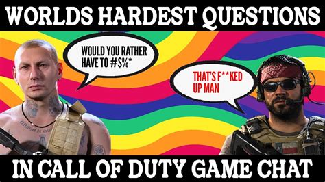 Worlds Hardest Questions In Cod Game Chat Youtube