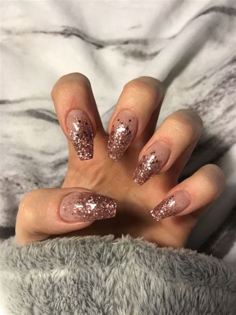 28 Perfect Coffin Nail Designs With Glitter To Enhance Your Christmas