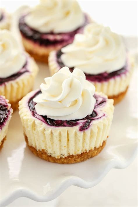 These Mini Lemon Blueberry Cheesecakes Feature An Easy Homemade Graham