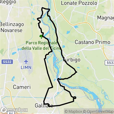 Gallarate Novara In Mountain Bike Bicicletta Mappa Percorso Ciclabile