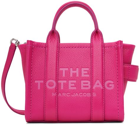 Marc Jacobs Pink The Leather Crossbody Tote SSENSE