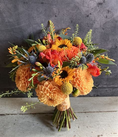 Colours Of Autumn Bouquet Bridal Bouquet Fall Bridal Bouquet Flowers