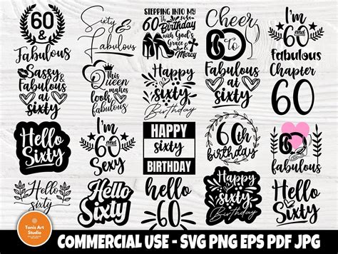 Art And Collectibles 60th Birthday Svg Png 60th Birthday T For Men Svg