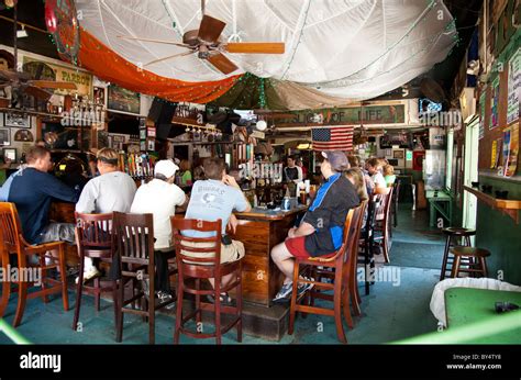 Interior Of The Green Parrot Bar In Key West Florida Usa Stock Photo