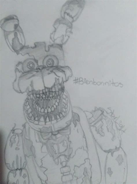 001 Dibujo de Nightmare Bonnie FNaF Amino Español Amino