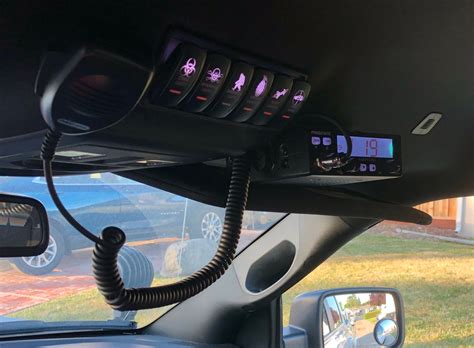Cb Radio Mounted Up On The Headliner Ram Rebel Forum