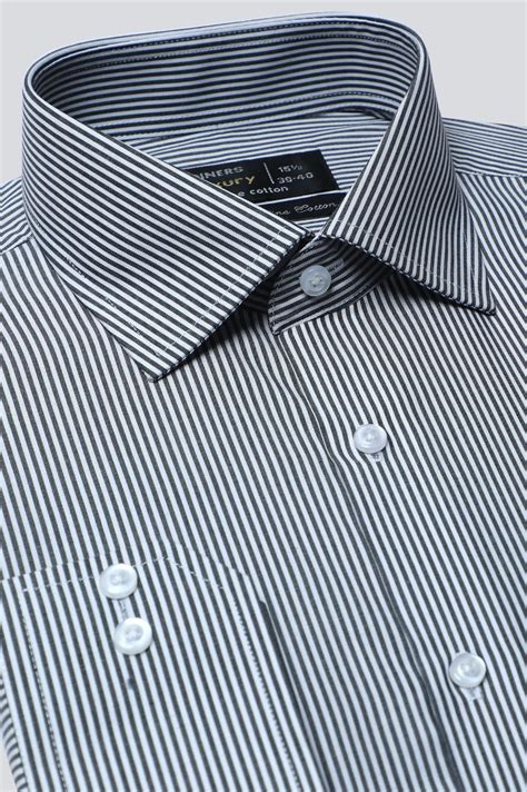 Grey Stripe Formal Shirt Diners Pakistan