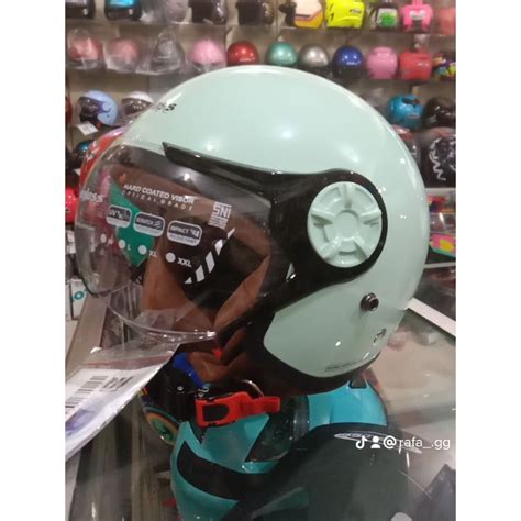 Jual Helm Half Face Cargloss Yrh Hijab Cfm Retro Shopee Indonesia