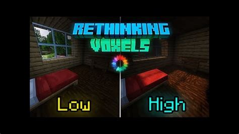 Minecraft Comparison Rethinking Voxels Low Vs High Settings