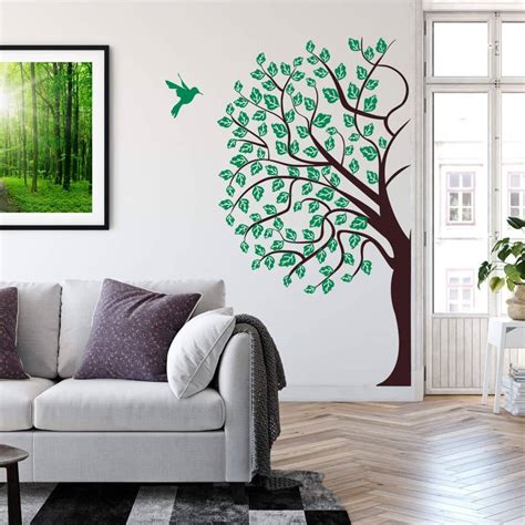 Sticker Mural Arbre Bicolore Wall Art Fr