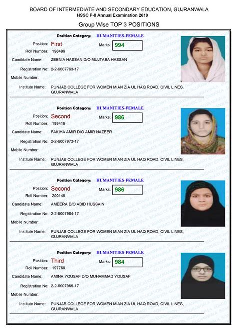 Bise Grw 1st Year Result 2025 Class 10 Emma C Ferguson