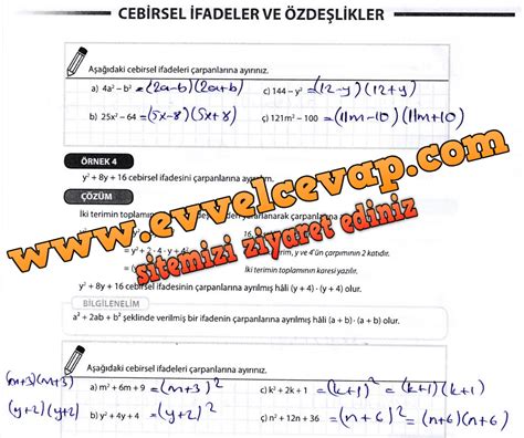 S N F Matematik Meb Yay Nlar Ders Kitab Cevaplar Sayfa Ders