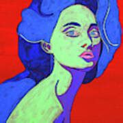 Nude Woman In Color By ArtGuru 9863 Acrylic On Paper Painting By ArtGuru Official Fine Art