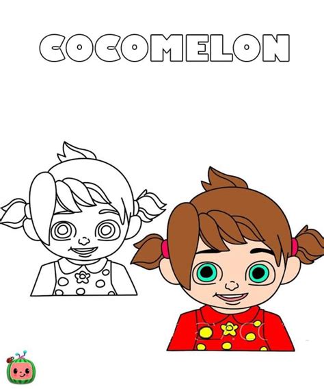 Coloriage Bébé Cocomelon Avec Modèle De Coloriage