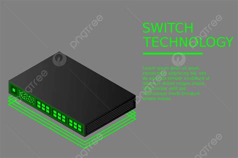 Isometric Switch With Up Link Port Area Electronic Access Vector Area