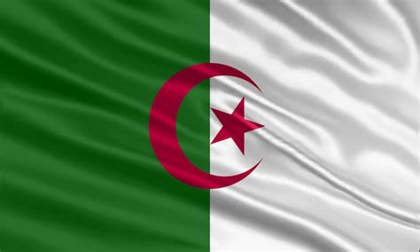 Premium Vector Algeria Flag Design Waving Algerian Flag Made Of