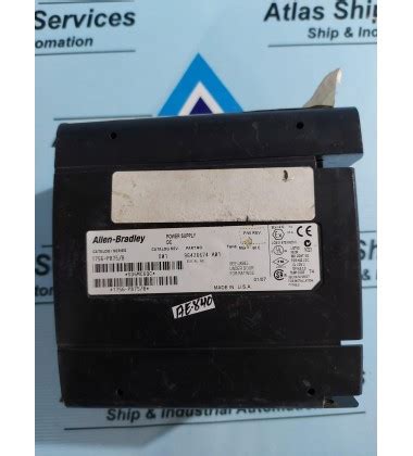 ALLEN BRADLEY 1756 PB75 B 24VDC POWER SUPPLY Atlas Shipcare Services