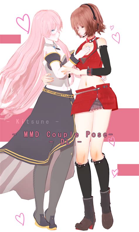 [mmd] Couple Pose Dl By Kitsunenokiba On Deviantart