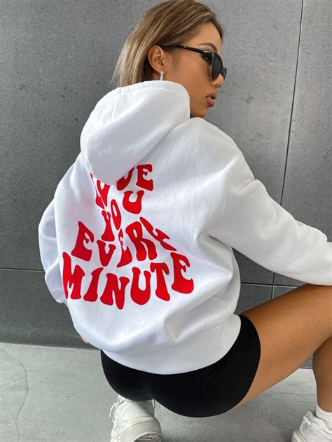 Shein Slogan Graphic Drop Shoulder Hoodie Shein Uk