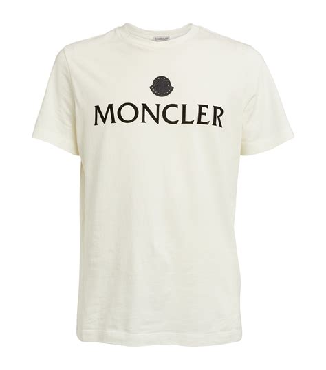 Moncler White Cotton Logo T Shirt Harrods Uk