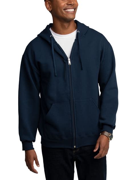 Fruit Of The Loom Mens Eversoft Fleece Full Zip Hoodie Jacket Up To