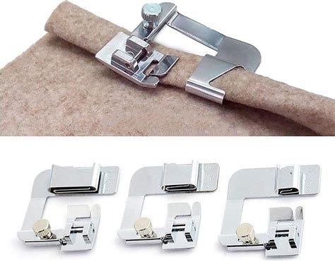 Anyqoo Sizes Rolled Hem Pressure Foot Sewing Machine Presser Foot