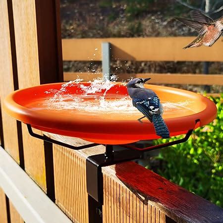 Amazon Jealoeur Bird Bath Deck Mounted Bird Bath Inches Deck