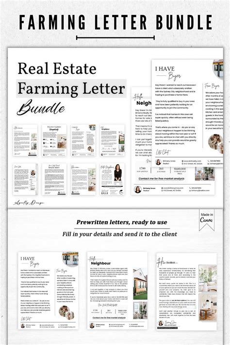 Real Estate Farming Letter Bundle Prospecting Letter Lead Etsy